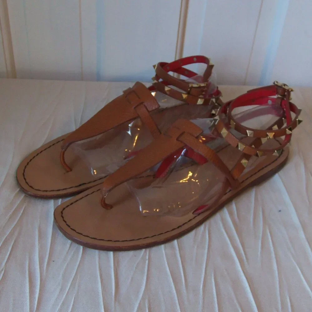 Valentino Garavani Rockstud Thong Wrap Sandals sz 41 - Picture 4 of 16